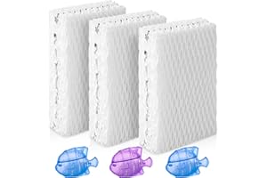 Vonxholl 3Pack WF813 Humidifier Filter Replacement for Equate EQ-2119-UL EQWF813, for Relion WF813 RCM-832 RCM-832N, for ProCare PCWF813 PCCM-832N PCCM-840, Include 3Pack Humidifier Cleaning Fish