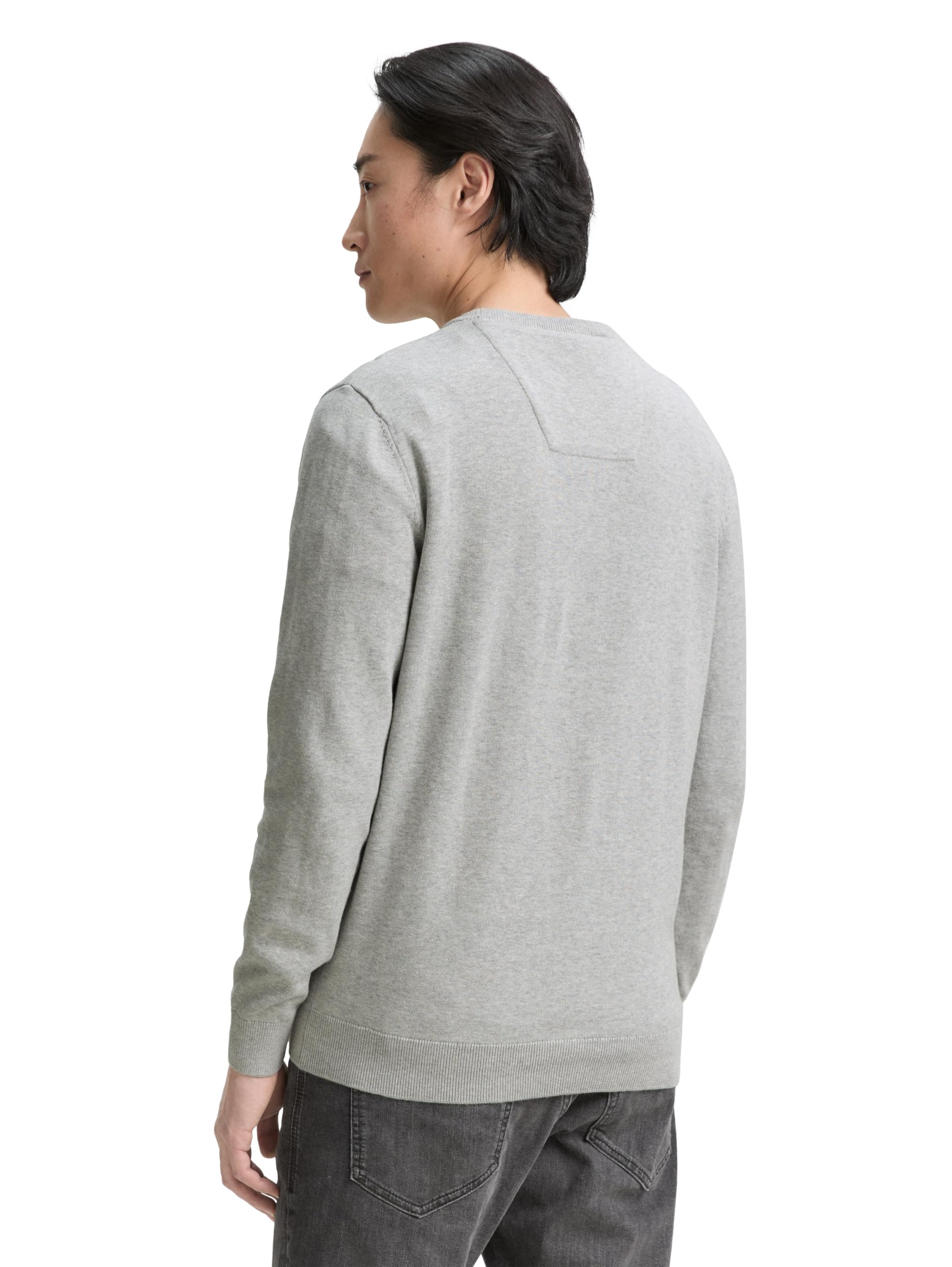 TOM TAILOR Herren Basic Strickpullover mit Crewneck 2