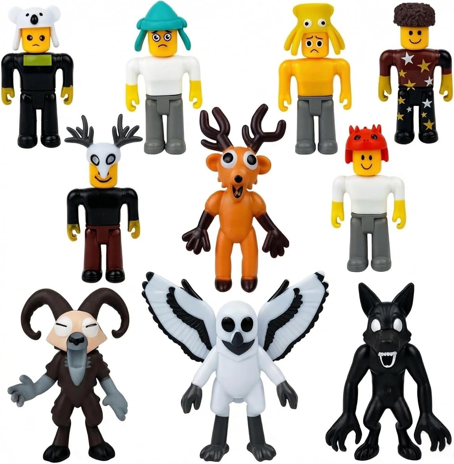 10 Pcs 99 Nights in The Forest Action Figure Toys Game Characters Doll, 3.4 Inch The Deer Owl Ram Monster Figures for Game Fans,for Kids,Collectors,Home Decor