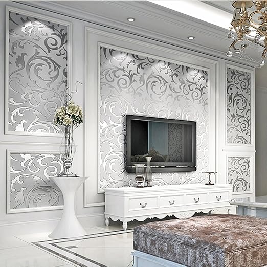 Amazon Prefe 3dヨーロピアンスタイルvictorianダマスクembossed Textured寝室壁紙壁のホームインテリア1ロール 394 By 21 Inch 青緑色 Bhwpb Diy 工具 ガーデン