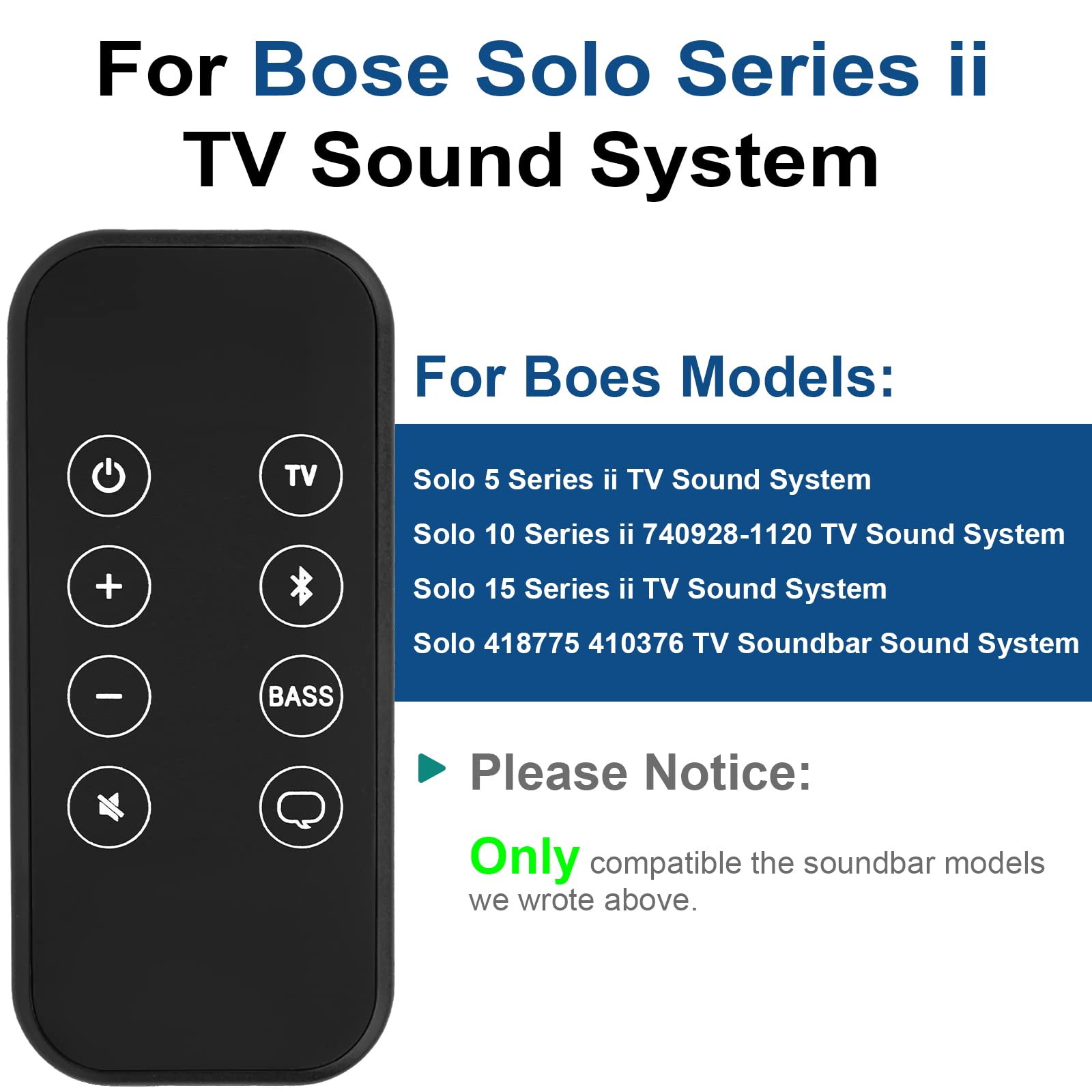 Mua Remote Control for Bose Solo 5 10 15 Series II TV Sound System