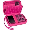 PAIYULE Travel Case Compatible with RG353V/ RG353VS/ R36S Retro Handheld Game Console, Handheld Emulator Storage Holder Organizer, Android Game Console Carrying Bag (Rose Red) (Box Only)