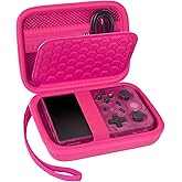 PAIYULE Travel Case Compatible with RG353V/ RG353VS/ R36S Retro Handheld Game Console, Handheld Emulator Storage Holder Organizer, Android Game Console Carrying Bag (Rose Red) (Box Only)