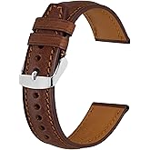 BISONSTRAP Italian Leather Watch Straps, Collector Series Watch Bands, Extra Long Length, 18mm 20mm 22mm