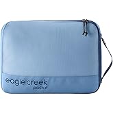 Eagle Creek Pack-It Reveal Cube - Lightweight Packing Cubes for Optimizing Luggage Space - Easy to Carry - Translucent Fabric - Water-Resistant - Easy Grab Zipper - Medium - Blue Dawn