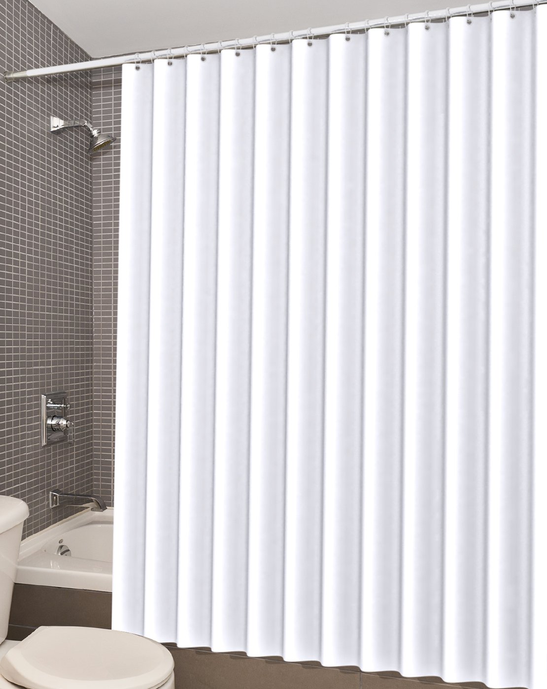 Utopia Bedding 6 Gauge PEVA Shower Curtain Liner White, 72 by 72 Inches