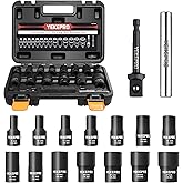YEKEPRO 16-Piece 1/2" Drive Impact Bolt & Nut Remover Set, Stripped Bolt Extractor, Cr-Mo Steel