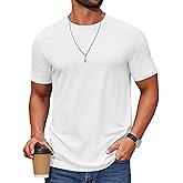 COOFANDY Men's T Shirt Short Sleeve Cotton Blend T-Shirts Crew Neck Casual Summer Basic Tee Shirts