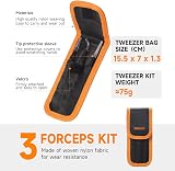 TOWOT Precision Tweezers Anti-Static Stainless Steel Fine Tip Straight Long view 4