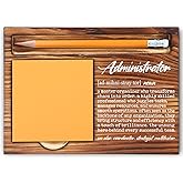 Administrator Appreciation Gift, Thank You Appreciation Present for Admin Assistant Boss Office Manager Admin Day Gifts for Women Men, Best Administrator, Self-Stick Note Pad Holders-LBB91