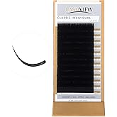 LASHVIEW Eyelash Extensions, C Curl 8-15mm Mixed 0.15 Classic Lashes, Classic Individual Lash Extensions, Professional Lash Trays for Lash Extensions