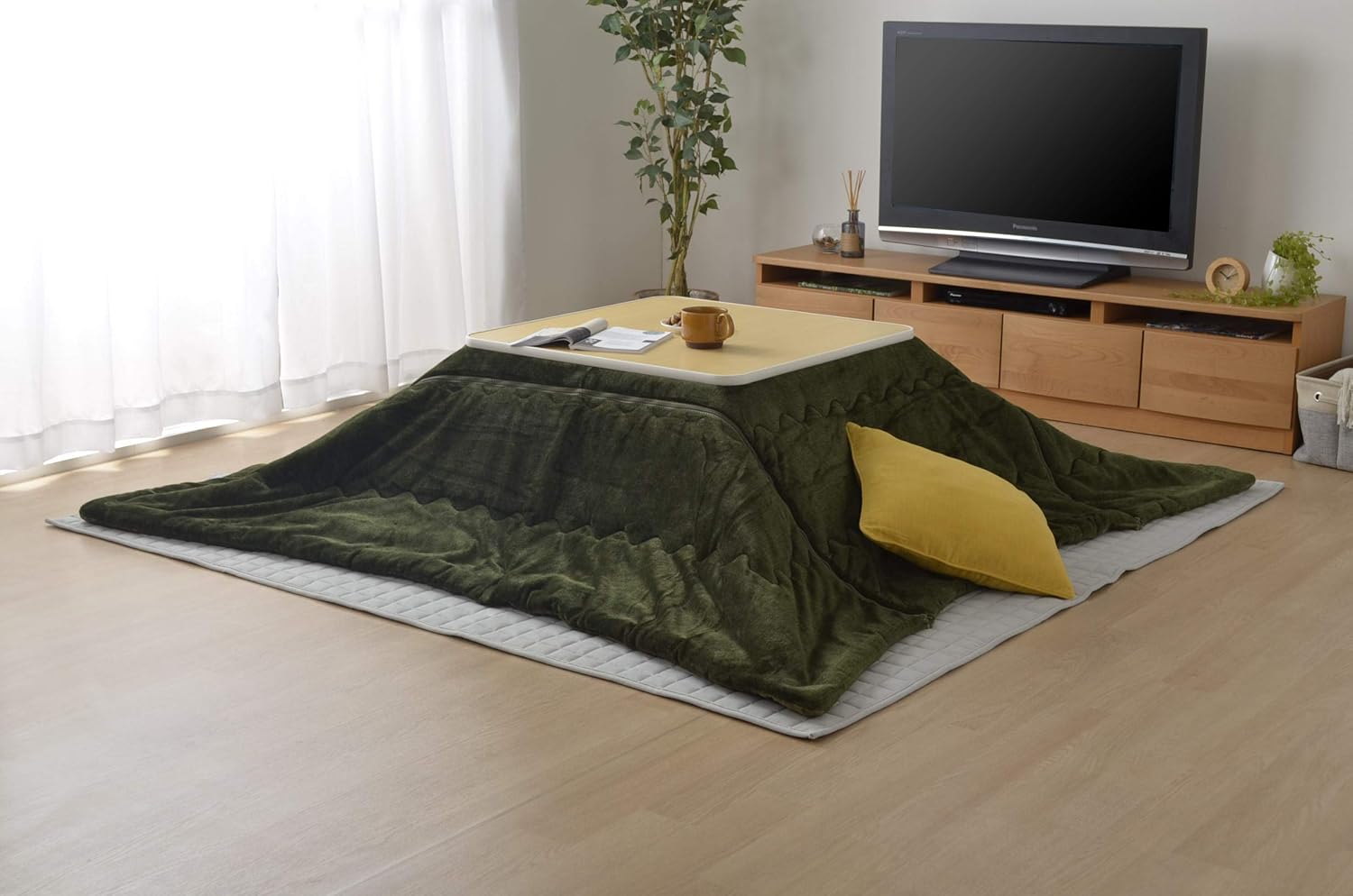 代引不可 イケヒコ コーポレーション こたつ 薄掛 布団 無地調 ノート グリーン 約縦190 横190cm 公式店舗 Smartfin Biz