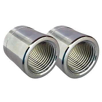 IMODA Brass Socket Fitting Coupling with 1/2 Inch Female Thread 1 Inch Diameter Chrome Plated Connector Adapter -Pack of 2