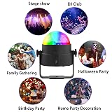 SEBRUANC Mini Disco Ball LED Party Light 360° RGB 3W with Remote 2pc view 3