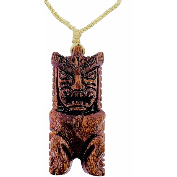 Sterling Silver 3D Hawaiian God Lono Tiki Charm Pendant – 925 Silver – No Stone