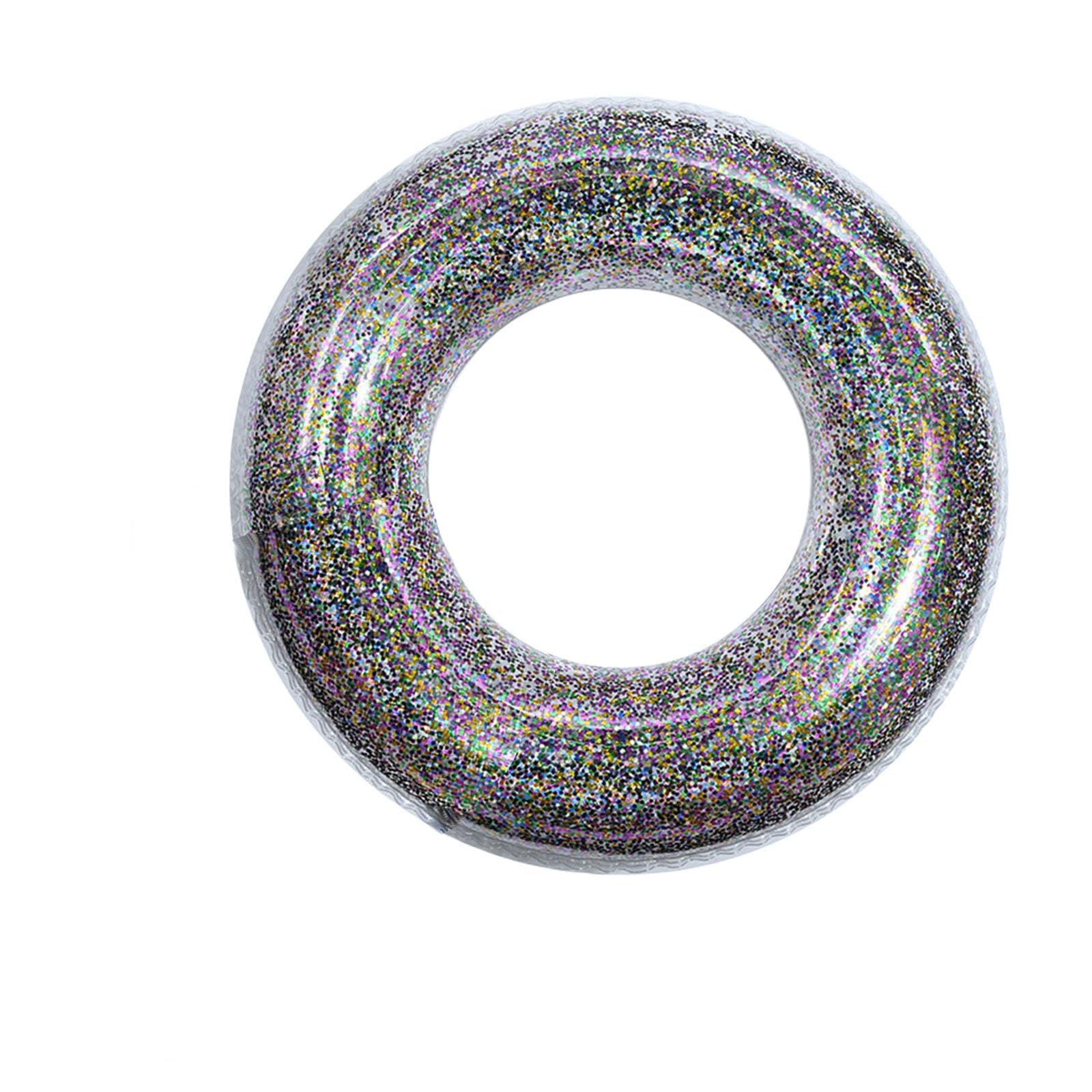 Pool Inflatables Swimming Ring Rubber Rings for,Colorful Sequins Inflatable Pool Water Toys,Inflatable Pool Floats Swim Tubes Rings for Women Men Summer Party Beach Water Sports
