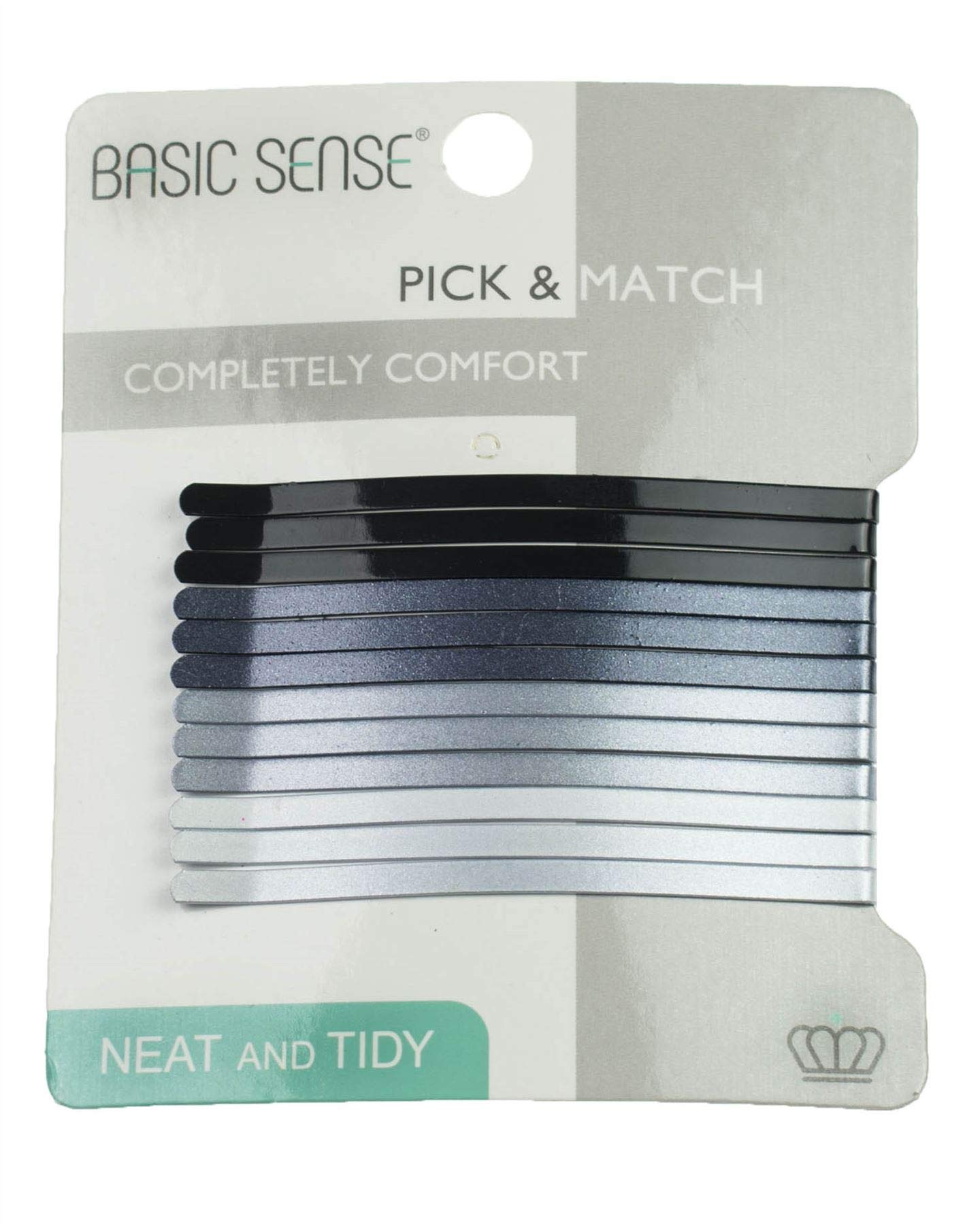 Basic Sense Jumbo Metal Hair Pins Sturdy Strong Bobby Slides Clips For Thick Hairpins for Unisex a pack of 12pcs