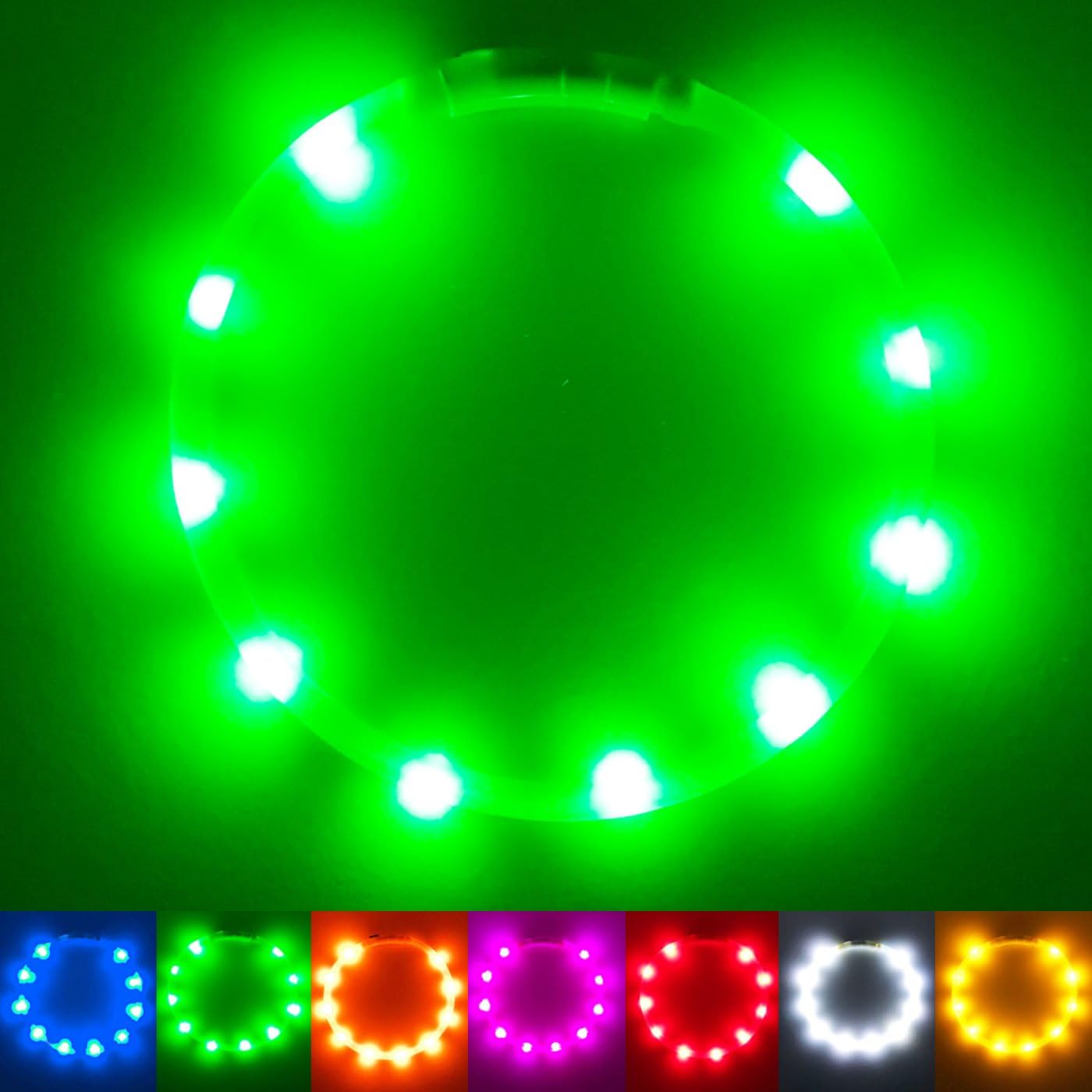 PetSol LED Dog Collar Extra Bright USB Rechargeable, Fits All Dogs, 20cm to 70cm, Easy CutTo