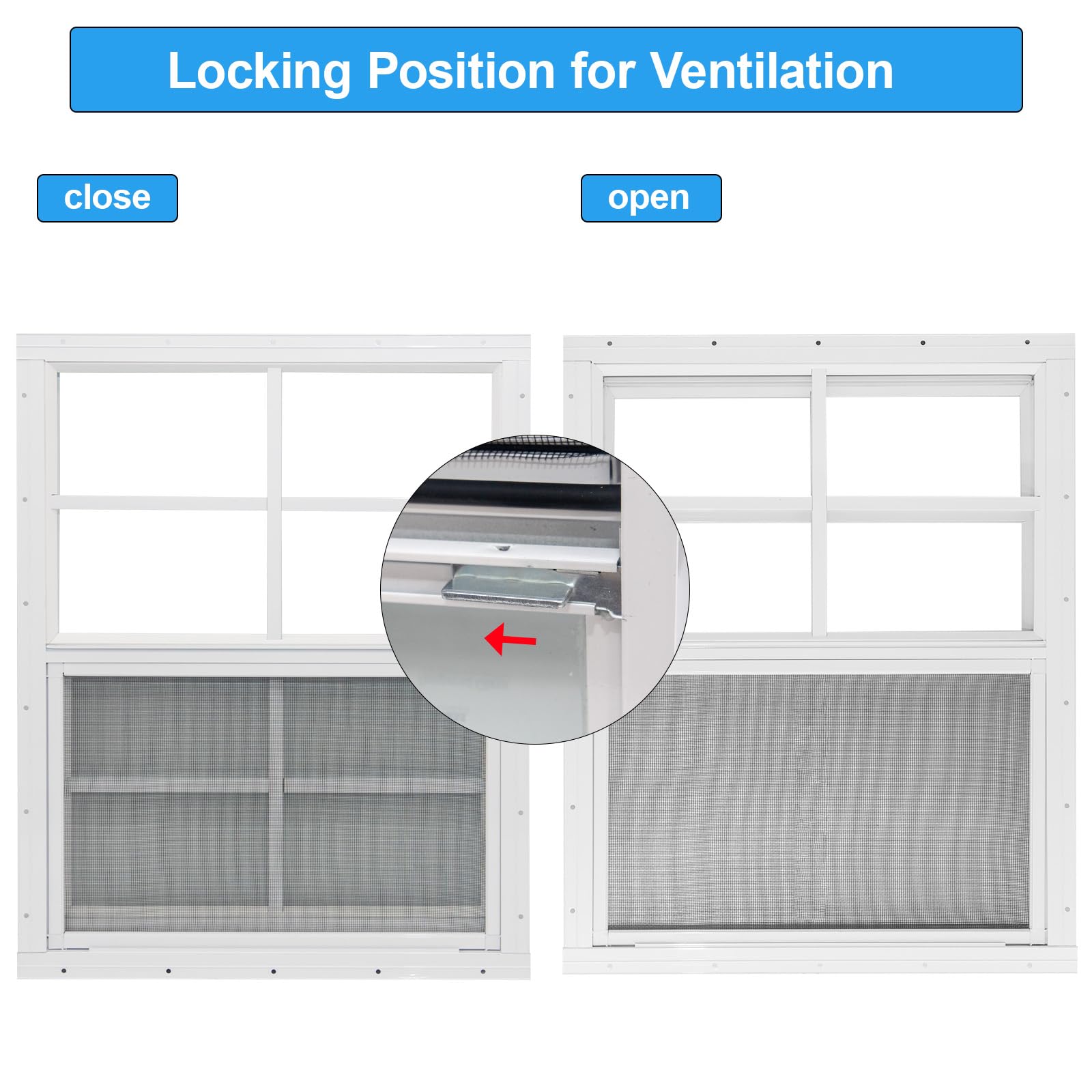 Mua NeatiEase 2 Pack Shed Window, 14" x 21" Flush Mount Window with ...