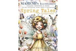 MAREMI'S Illustrationi Collage Ephemera & more for art journaling, mixed media & cardmaking SPRING TALES & backgrounds: 500+ 