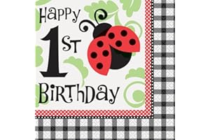 Ladybug 1st Birthday Party Napkins, 16ct