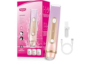 YINOWT Dual-Head Women's Hair Trimmer – Safe Body, Bikini & Facial Hair Removal, Wet & Dry, USB Rechargeable, Travel-Friendly Personal Grooming