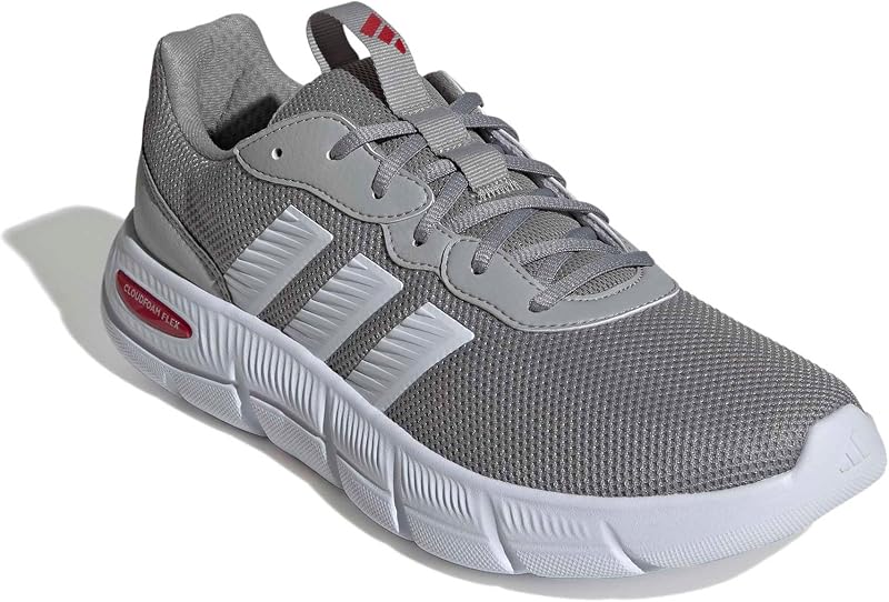 Sapatilhas Cloudfoam Flex Laces para homens, Mgh Cinzento Sólido/FTWR Branco/Escarlate Melhor, 42 EU — foto 3 de 8