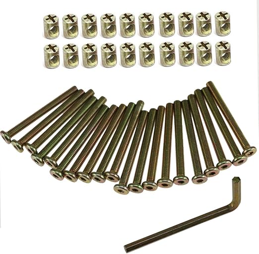 Allen Headed M6 Bolt and Barrel Nut 60mm Hex Drive Socket Cap Furniture