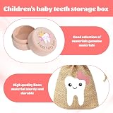 halit Tooth Fairy Box with Fairy Bag 3D Tooth Carved Wood Keepsake view 3