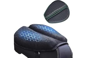 Winwinland Motorcycle Gel Seat Cushion - Premium & Breathable & Shock-Absorbing Pad for Cruiser, Touring Bikes - Anti-Slip De