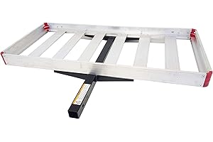 MaxxHaul Towing Products MaxxHaul 70422 48" x 21" Hitch Mount Compact Aluminum Cargo Carrier - 500-lb Load Capacity