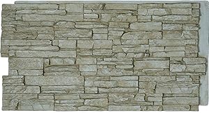 Ekena Millwork PNU24X48CNSD Canyon Ridge Stacked Stonewall Faux Stone Siding Panel, 45 3/4