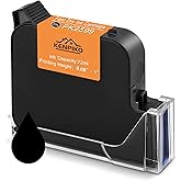 Kenpiko 72ml Black Fast Dry Ink Cartridge PK2599 for 1 Inch Print Height Handheld Inkjet Printer KP008, 1inch/25.4mm Solvent Quick-Drying Ink Cartridge Replacement - Black