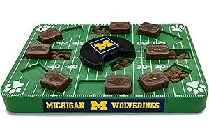 Pets First NCAA Michigan Wolverines Puzzle Toy, Puzzle Treat Dog Toy, Interactive Dog Treat Toy, Dog Puzzle Fedding Slow Toy