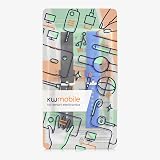 kwmobile TPU Silicone Watch Strap Set for Xplora X6 Play Small Black Dark Blue view 7