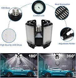 150W LED Garage Light 4Pack, 4+1 Adjustable