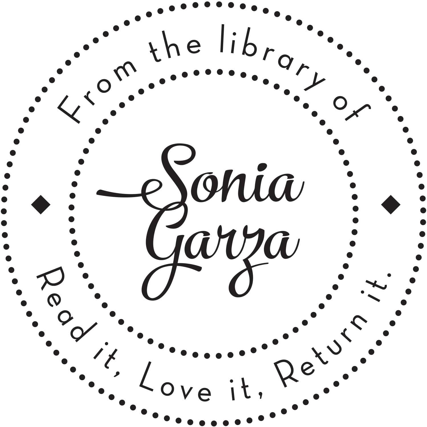 Custom Library Stamp - Style LIB023