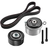 X AUTOHAUX Timing Belt Tensioner Kit for Chevrolet Cruze Sonic Aveo 2010-16 | for Pontiac G3, No.24422964/55574864/24436052, Idler Pulley Tensioner Bearing Timing Belt Kit