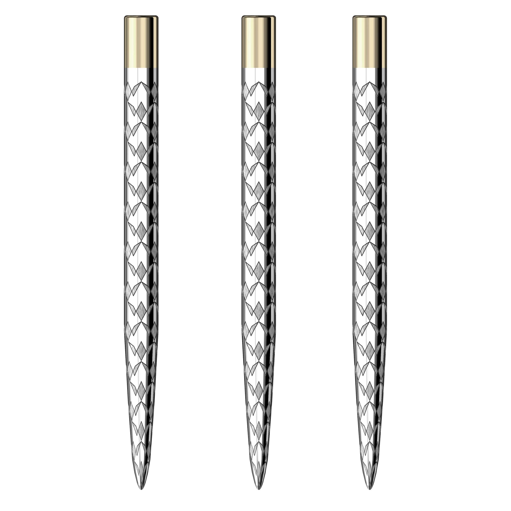 Mission Darts Laser Plus Lasered Steel Tip Points | Multi Logo | Silver 32mm