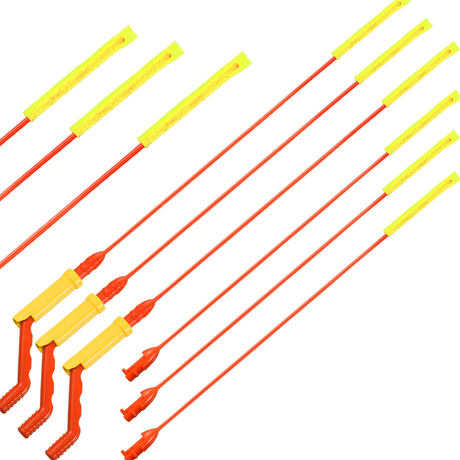 Boao 6 Pieces Sink Drain Clog Remover Hair Drain Relief Auger Cleaning Tool Drain Clog Remover Kit Includes Rotating Handle and Micro-Hook Refill Wands