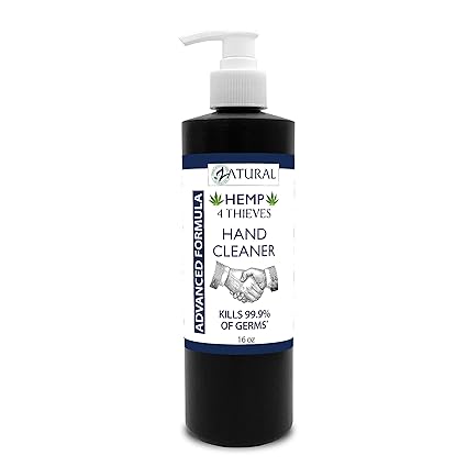 Amazon Com Hand Sanitizer Gel Rinse Free Waterless Hand Cleaner 62 Alcohol 4 Thieves Essential Oil Synergy 16 Ounce Beauty