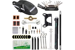 Beenlen Bike Repair Kit, Home Bike Portable Patches Fixes Tool with Bicycle Repair Bag & Bicycle Tire Pump for Mountain Bike 