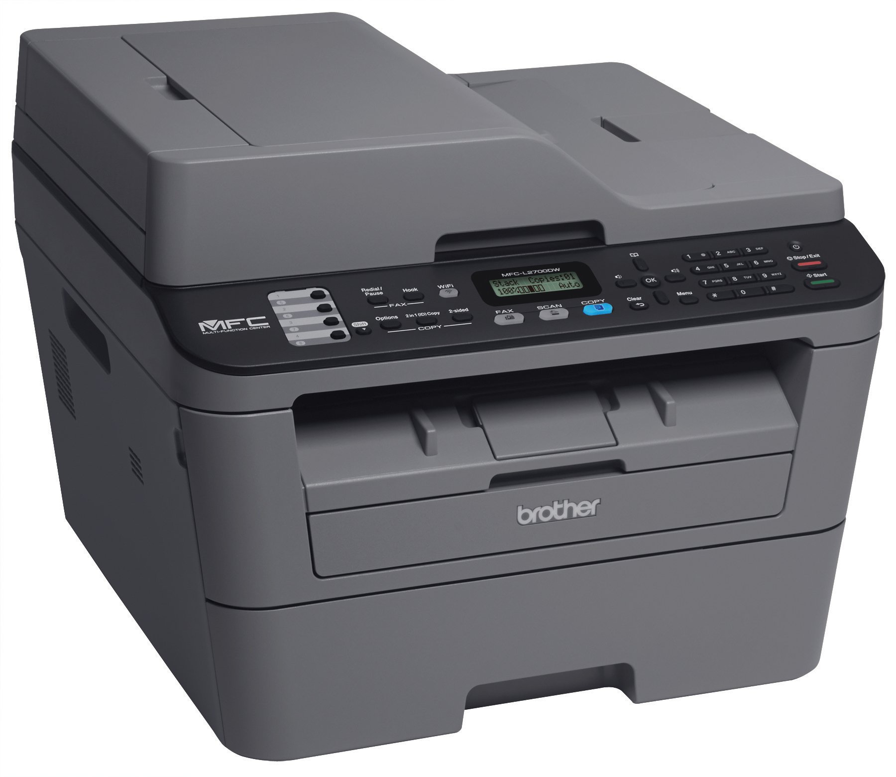 Brother MFCL2700DW All-In One Laser Printer with Wireless Networking and Duplex Printing, Amazon Dash Replenishment Ready