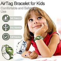 Waterproof AirTag Bracelet for Kids, Hidden Printed