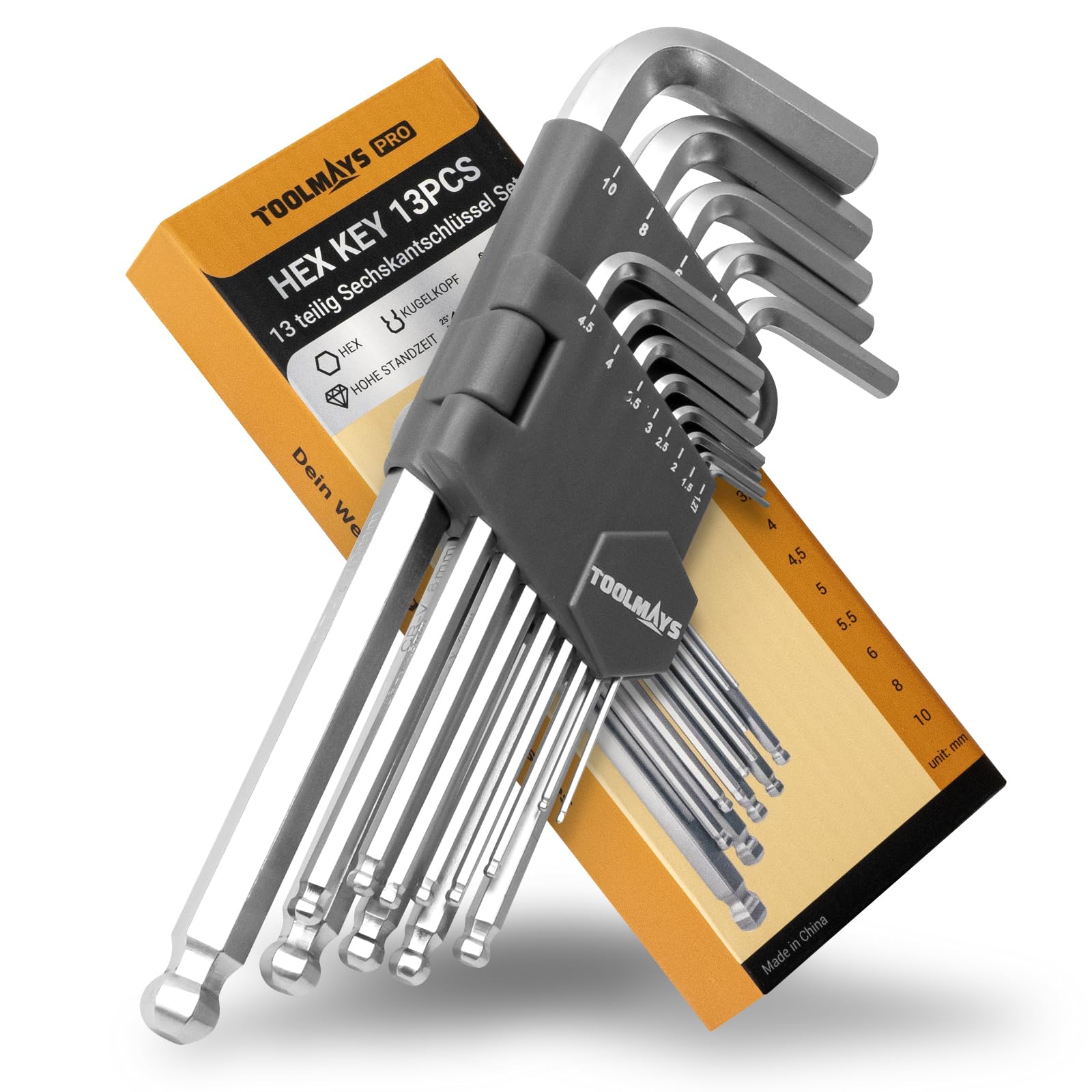 Mua TOOLMAYS Hex Socket Set, 13-Piece Allen Key Set with Ball Head, 1. ...