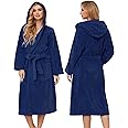 PJGGZ Hooded Bathrobes for Women, Soft Long Towel Robes for Women - Quick Dry yet Warm