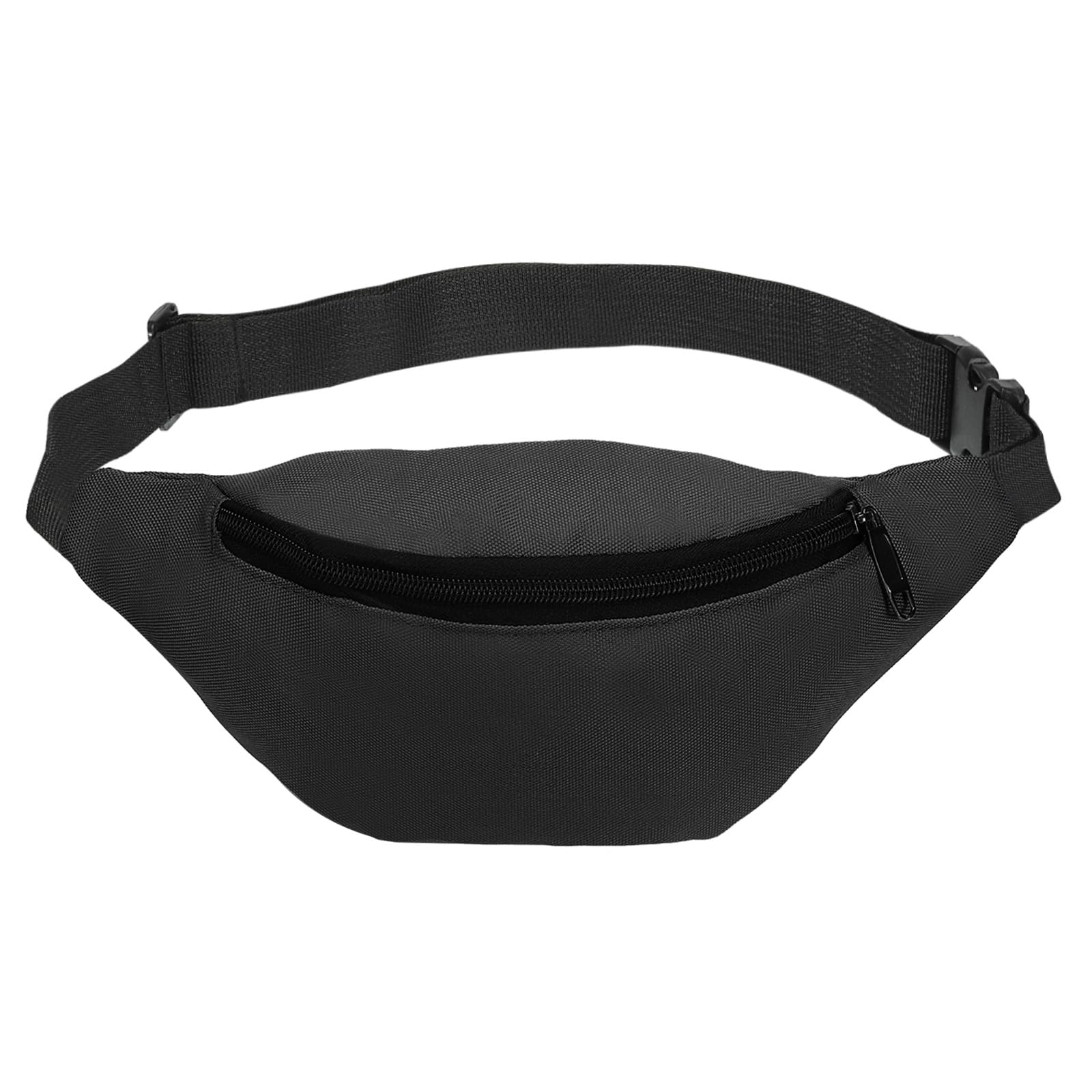 PATIKIL 80s Fanny Pack for Women, Adjustable Waist Bag 90s Fanny Pack for Party, Running, Black