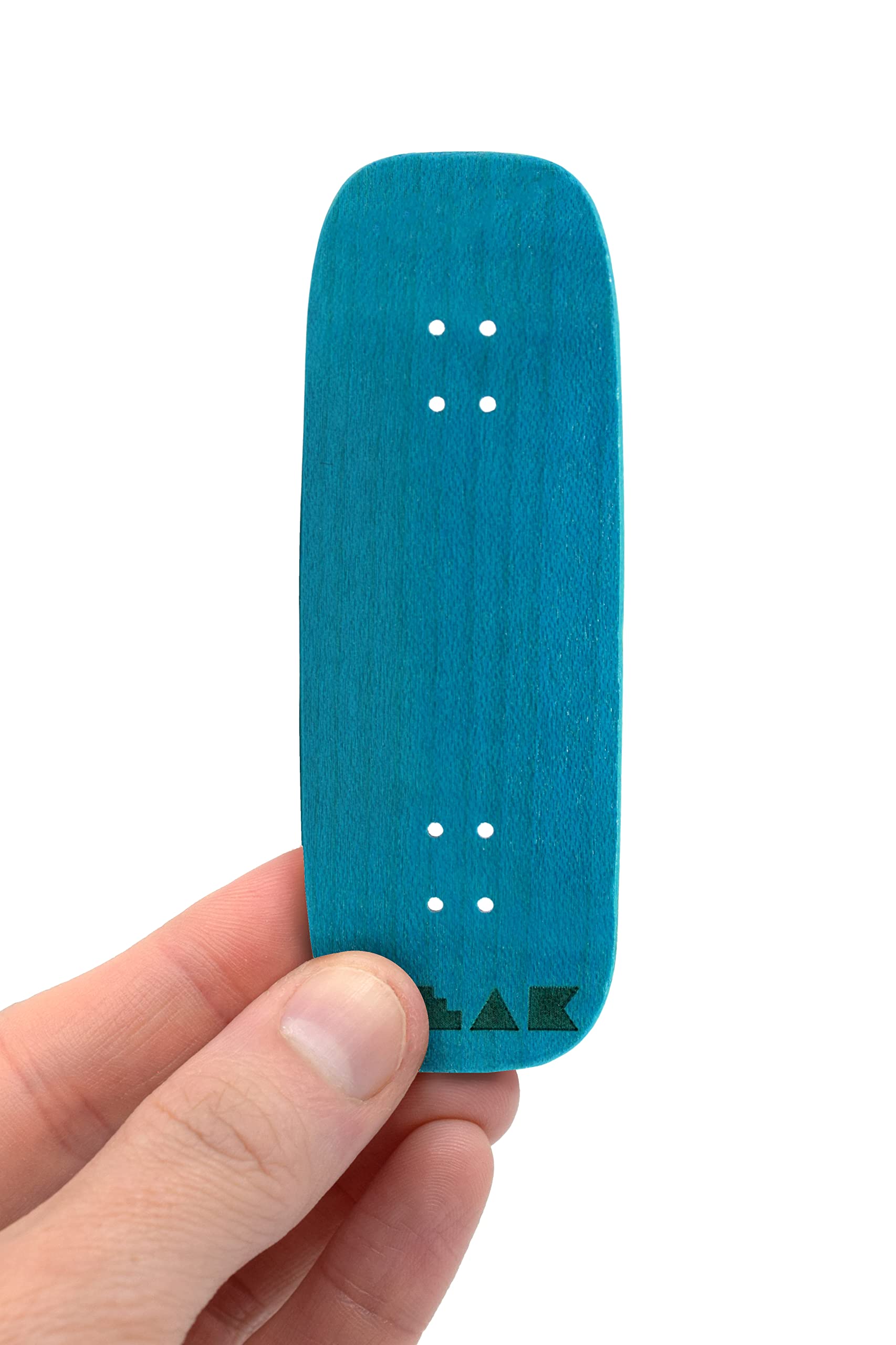 Teak Tuning Prolific Wooden Fingerboard Deck, 33.5mm x 96mm Boxy Shape - Teak Teal - 5 Ply with Custom Color Matching Mid Ply - Includes Prolific Foam Tape