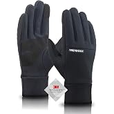 TRENDOUX Waterproof Touchscreen Wool Winter Gloves: -10/40&deg;F 3M Thinsulate Snow Warm Gloves for Men Women for Cold Weather