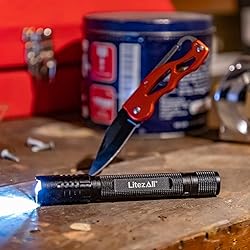 LitezAll 280 Lumen Tactical Flashlight and Pocket